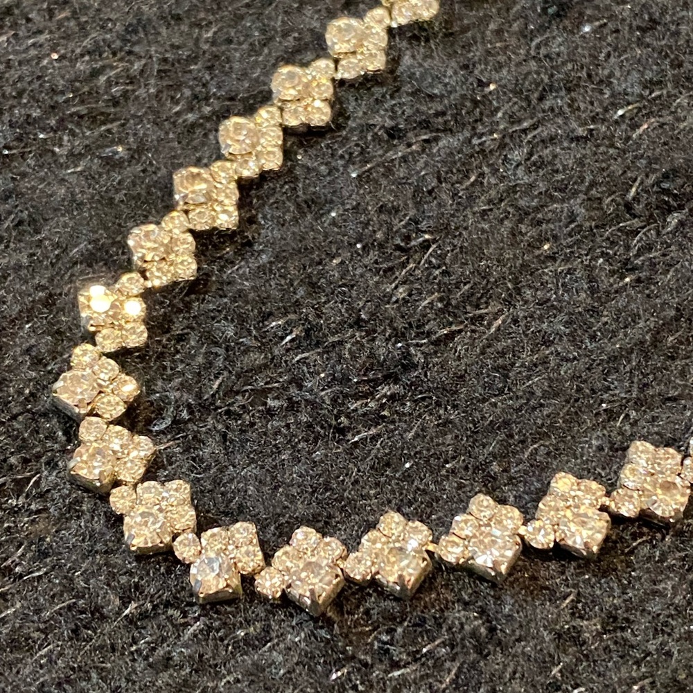 Delicate Rhinestone Necklace - Picture 2 of 3